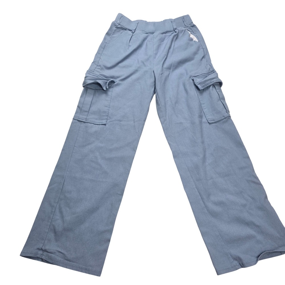 Unbranded Cargo Wide Leg Pants Womens M Blue Good Utility Streetwear Pocket